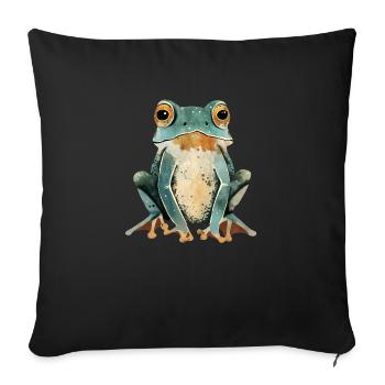 Frog - Sofa pillowcase 17,3'' x 17,3'' (45 x 45 cm) - black - Front