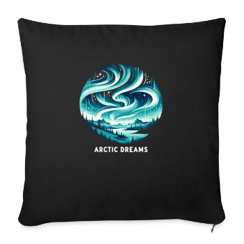 Arctic Whispers - Sofa pillowcase 17,3'' x 17,3'' (45 x 45 cm) - black - Front