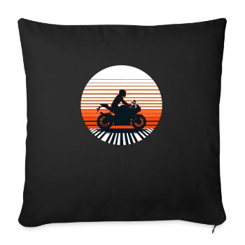 Sunset Ride - Sofa pillowcase 17,3'' x 17,3'' (45 x 45 cm) - black - Front