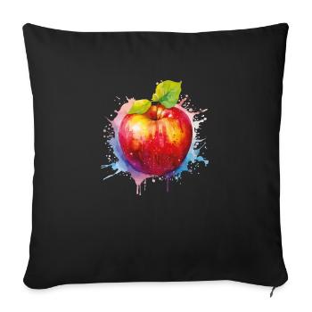 apfel - Sofakissenbezug 45 x 45 cm - Schwarz - Vorne