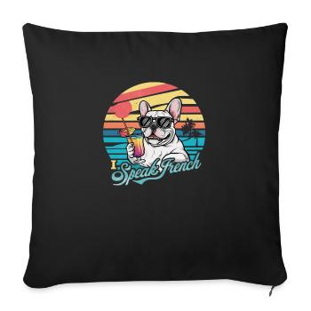 French Bulldog - Bulldog - Pet Dog - Sofa pillowcase 17,3'' x 17,3'' (45 x 45 cm) - black - Front
