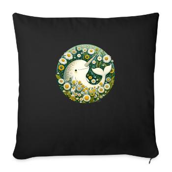 narval - Housse de coussin décorative 45 x 45 cm - noir - Devant
