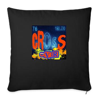 CROSS-OVER-CHEMIE - Sofakissenbezug 45 x 45 cm - Schwarz - Vorne