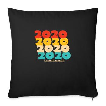 2020: Limited Edition - 4th Anniversary - Sofa pillowcase 17,3'' x 17,3'' (45 x 45 cm) - black - Front