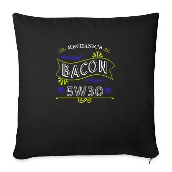 Baseball Sweatshirt Funny Diesel Mechanic Fun - Sofa pillowcase 17,3'' x 17,3'' (45 x 45 cm) - black - Front