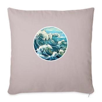 Waves - Sofa pillowcase 17,3'' x 17,3'' (45 x 45 cm) - light taupe - Front