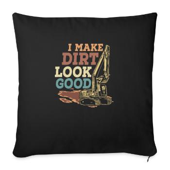 Je fais en sorte que la terre ait l’air d’une bonne pelle - Housse de coussin décorative 45 x 45 cm - noir - Devant
