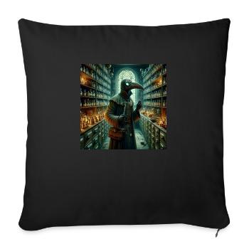 Plague Doctor - Sofa pillowcase 17,3'' x 17,3'' (45 x 45 cm) - black - Front