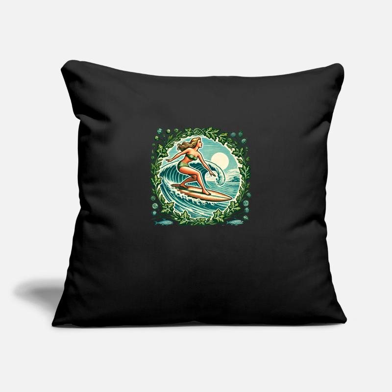 Surfeuse Housse de coussin décorative 45 x 45 cm