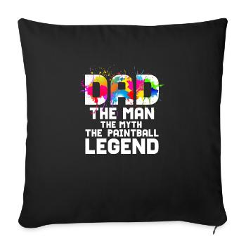 Dad The Man The Myth The Paintball Legend Paintbal - Sofa pillowcase 17,3'' x 17,3'' (45 x 45 cm) - black - Front