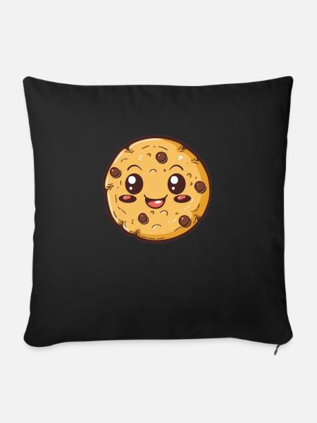 Lustiger Keks Comic - Sofakissenbezug 45 x 45 cm - Schwarz