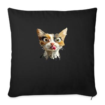 Funny Cat - Sofakissenbezug 45 x 45 cm - Schwarz - Vorne