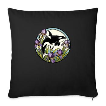 Orca - Sofa pillowcase 17,3'' x 17,3'' (45 x 45 cm) - black - Front