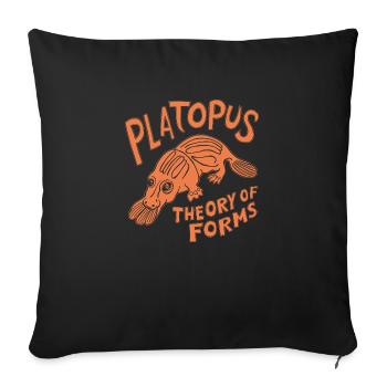 Théorie des Formes - Platopus Design - Housse de coussin décorative 45 x 45 cm - noir - Devant