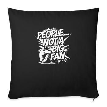 Humorously distanced - Sofa pillowcase 17,3'' x 17,3'' (45 x 45 cm) - black - Front