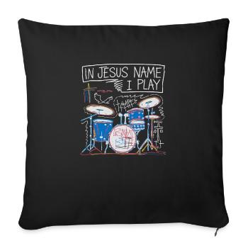 Rhythm for faith - Sofa pillowcase 17,3'' x 17,3'' (45 x 45 cm) - black - Front