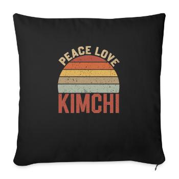 Pour les connaisseurs de la cuisine coréenne - Housse de coussin décorative 45 x 45 cm - noir - Devant