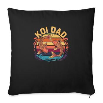 Focus on passion for koi fish - Sofa pillowcase 17,3'' x 17,3'' (45 x 45 cm) - black - Front