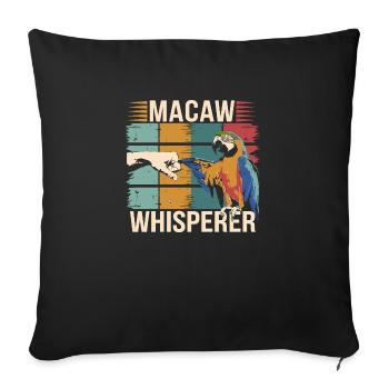 Humor for parrot fans - Sofa pillowcase 17,3'' x 17,3'' (45 x 45 cm) - black - Front