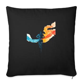 Perfect gift for endurance athletes - Sofa pillowcase 17,3'' x 17,3'' (45 x 45 cm) - black - Front