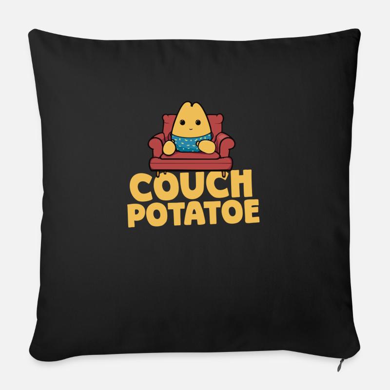Couchpotatoe Entspannung - Sofakissenbezug 45 x 45 cm - Schwarz