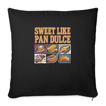 Sweet as Mexican pastries - Sofa pillowcase 17,3'' x 17,3'' (45 x 45 cm) - black - Front
