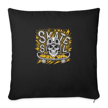 Skate soul - Sofa pillowcase 17,3'' x 17,3'' (45 x 45 cm) - black - Front