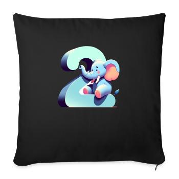 Creative Children's Numbers Collection - Sofa pillowcase 17,3'' x 17,3'' (45 x 45 cm) - black - Front