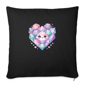 Crystals - Sofa pillowcase 17,3'' x 17,3'' (45 x 45 cm) - black - Front