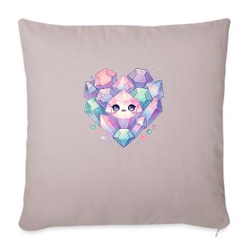 Crystals - Sofa pillowcase 17,3'' x 17,3'' (45 x 45 cm) - light taupe - Front