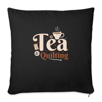 Tea & Quilting Quilter Sewing - Sofakissenbezug 45 x 45 cm - Schwarz - Vorne