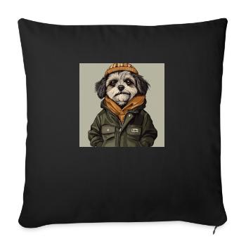 Mon ami Jakop - Housse de coussin décorative 45 x 45 cm - noir - Devant