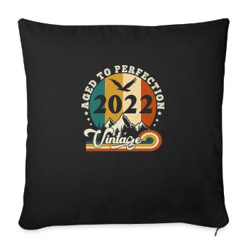 Vintage Birthday in 2023 - Birthday 2025. - Sofa pillowcase 17,3'' x 17,3'' (45 x 45 cm) - black - Front