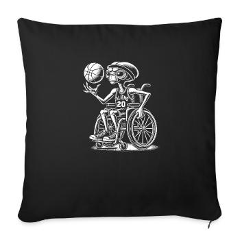 Wheelchair basketball - Sofa pillowcase 17,3'' x 17,3'' (45 x 45 cm) - black - Front