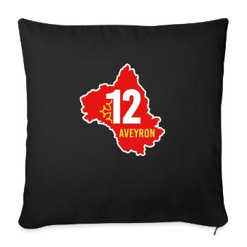 Aveyron 12 - Sofa pillowcase 17,3'' x 17,3'' (45 x 45 cm) - black - Front