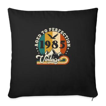 Vintage Birthday in 1986 - anniversaire 2025. - Housse de coussin décorative 45 x 45 cm - noir - Devant