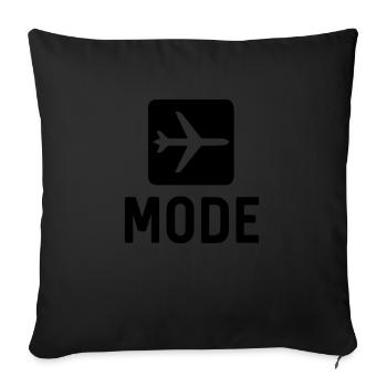 mode avion - Housse de coussin décorative 45 x 45 cm - noir - Devant