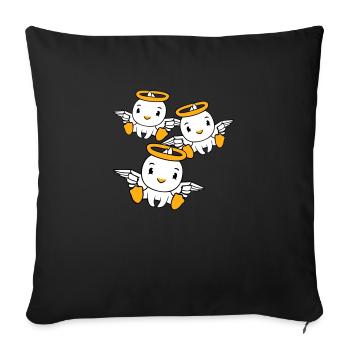3 Ducks Angel Friends Halo Holy Team - Sofa pillowcase 17,3'' x 17,3'' (45 x 45 cm) - black - Front
