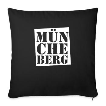 Müncheberg Stencil Cut White - Sofakissenbezug 45 x 45 cm - Schwarz - Vorne