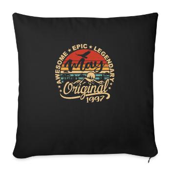 Anniversaire Mai 1997 mai | Gift May 1997 - Housse de coussin décorative 45 x 45 cm - noir - Devant