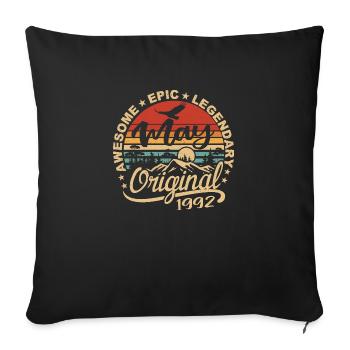 Birthday May 1992 May | Gift May 1992 - Sofa pillowcase 17,3'' x 17,3'' (45 x 45 cm) - black - Front