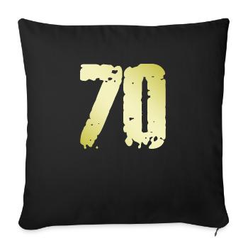 70 Number Vintage - Sofa pillowcase 17,3'' x 17,3'' (45 x 45 cm) - black - Front