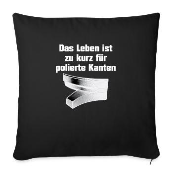 Polished Edges Watch Collector Nerd vs Polish - Sofa pillowcase 17,3'' x 17,3'' (45 x 45 cm) - black - Front