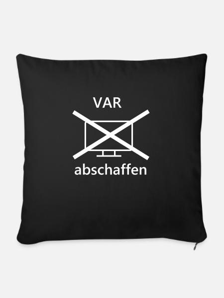 VAR abschaffe - Sofakissenbezug 45 x 45 cm - Schwarz