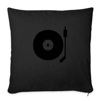 dj Turntable - Sofakissenbezug 45 x 45 cm - Schwarz - Vorne