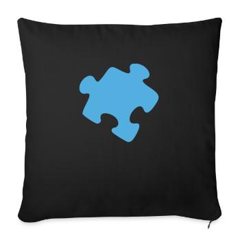 Puzzle - Sofakissenbezug 45 x 45 cm - Schwarz - Vorne