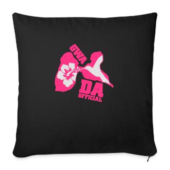 gwada-official-colibris - Housse de coussin décorative 45 x 45 cm - noir - Devant