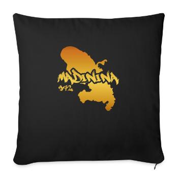 Madinina 972 gold design - Housse de coussin décorative 45 x 45 cm - noir - Devant