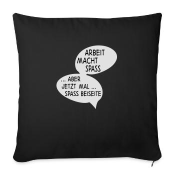 Arbeit - Sofakissenbezug 45 x 45 cm - Schwarz - Vorne