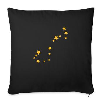 Scorpion signe du zodiaque - Housse de coussin décorative 45 x 45 cm - noir - Devant